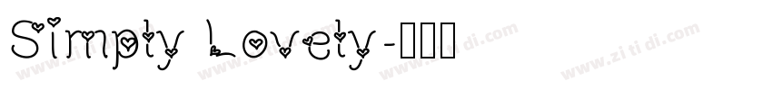 Simply Lovely字体转换
